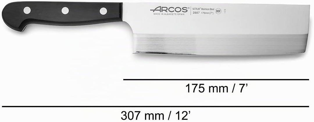 ARCOS Universal Usuba oder Asiatisches Messer mit 175mm zum Schneiden von Gemüse, Japanisches Messer