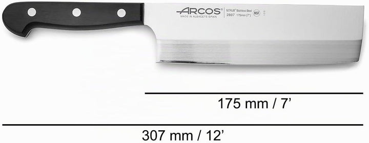 ARCOS Universal Usuba oder Asiatisches Messer mit 175mm zum Schneiden von Gemüse, Japanisches Messer