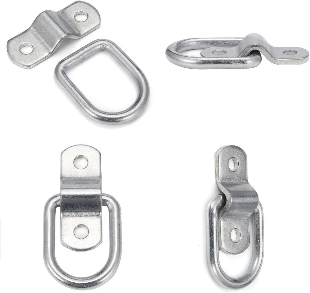 TooTaci D Ring Zurrösen Edelstahl,10 Stück Zurring Augplatte Edelstahl Aufbauring D-Ringe,Aufbauzurr