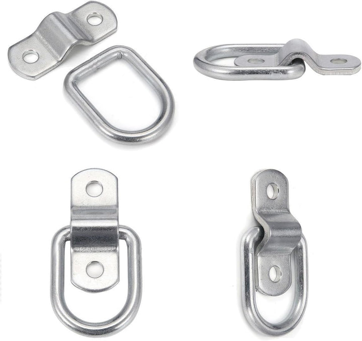 TooTaci D Ring Zurrösen Edelstahl,10 Stück Zurring Augplatte Edelstahl Aufbauring D-Ringe,Aufbauzurr