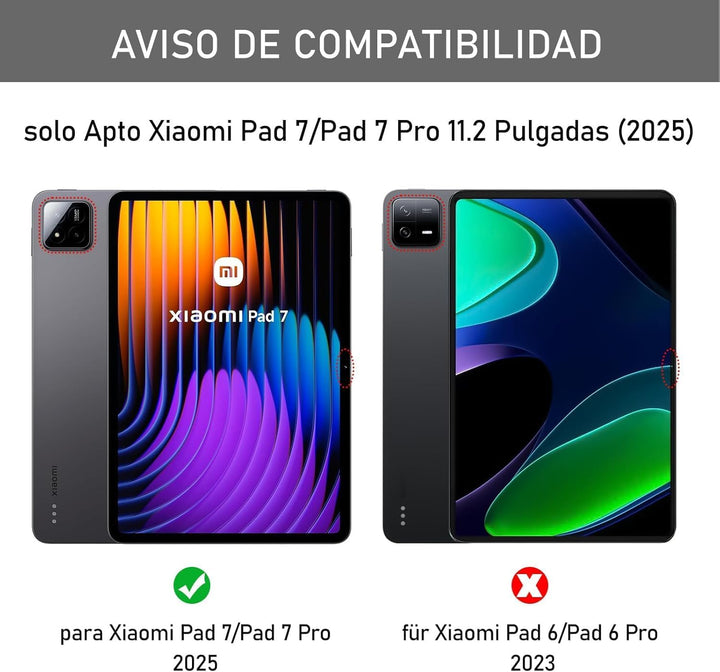 Lielax Schutzhülle mit Tastatur für Xiaomi Pad 7 / Pad 7 Pro 27,9 cm (11,2 Zoll) 2025, Xiaomi Pad 7/