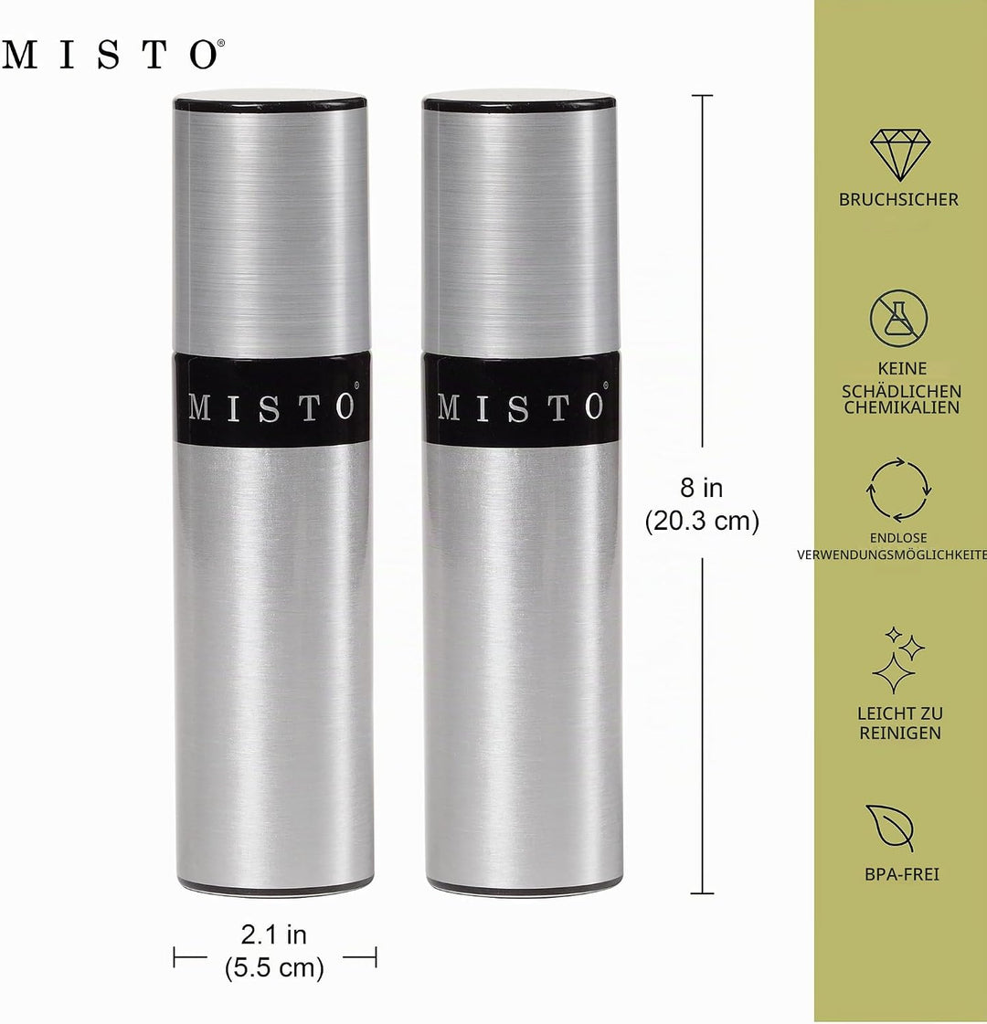 MISTO 5104222 Ölsprüher, Aluminium, Silber-2 2 Stück, 2 Stück