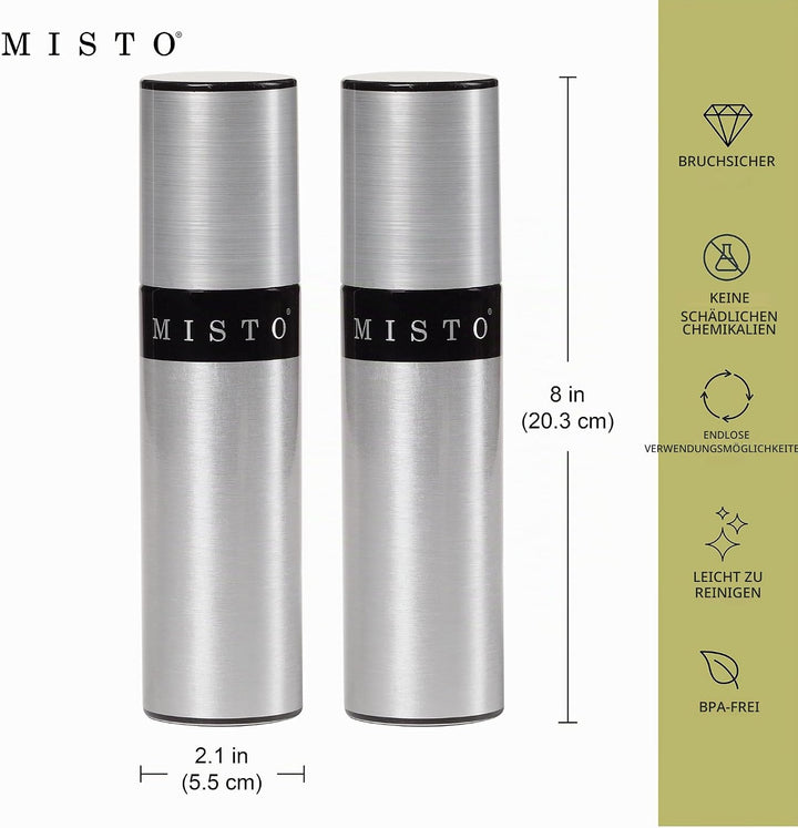 MISTO 5104222 Ölsprüher, Aluminium, Silber-2 2 Stück, 2 Stück