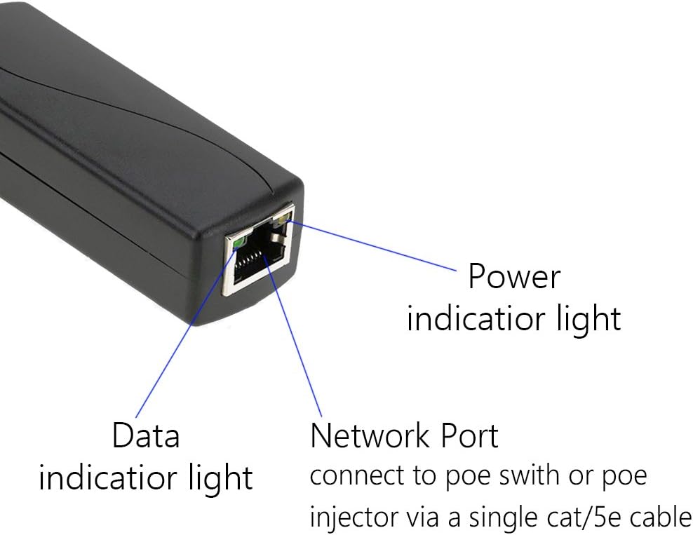 ANVISION 4er Pack Active 12V PoE Splitter, 10/100 Mbps, IEEE 802.3af konform, DC 12V Ausgang für IP
