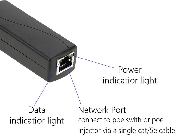 ANVISION 4er Pack Active 12V PoE Splitter, 10/100 Mbps, IEEE 802.3af konform, DC 12V Ausgang für IP