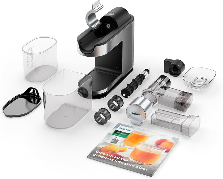 Philips Saftpresse – 200W, 1L, NutriU-Rezepte-App, grosse Einfüllöffnung, Quick Clean