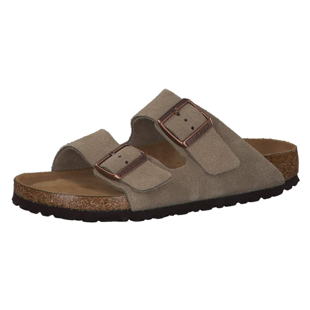 BIRKENSTOCK Arizona Pantoletten/Clogs Kind Marine Pantoffel 36 EU Taupe, 36 EU Schmal Taupe