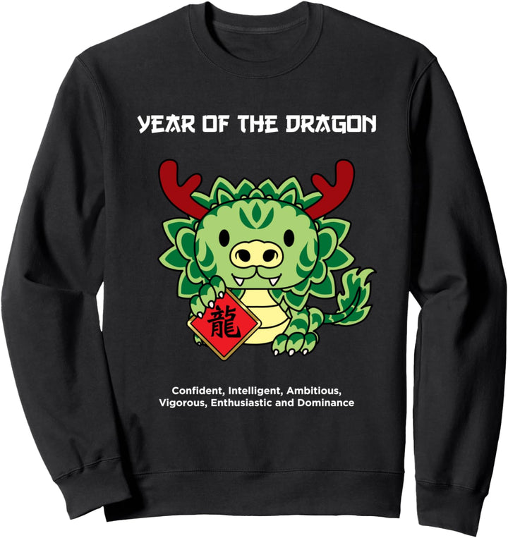 Jahr des Drachens Chinesisches Sternzeichen Mondneues Jahr Sweatshirt