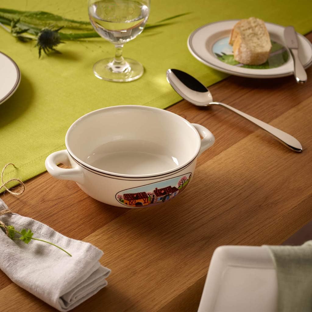 Villeroy und Boch Design Naif Suppentasse, 450 ml, Höhe: 5,5 cm, Premium Porzellan, Bunt