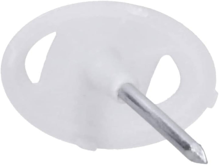 500 Stück Nagelscheiben Ø 3x40 mm mit Montagenagel Stahl oval Weiss Ø 3x40mm 500, Ø 3x40mm 500