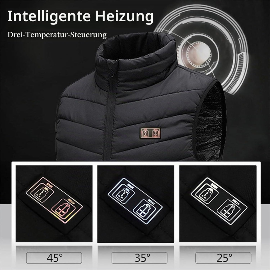 2024 Testsieger Beheizbare Weste für Herren Damen, USB Elektrische Heizweste, 13/11/9 Heizzonen Behe