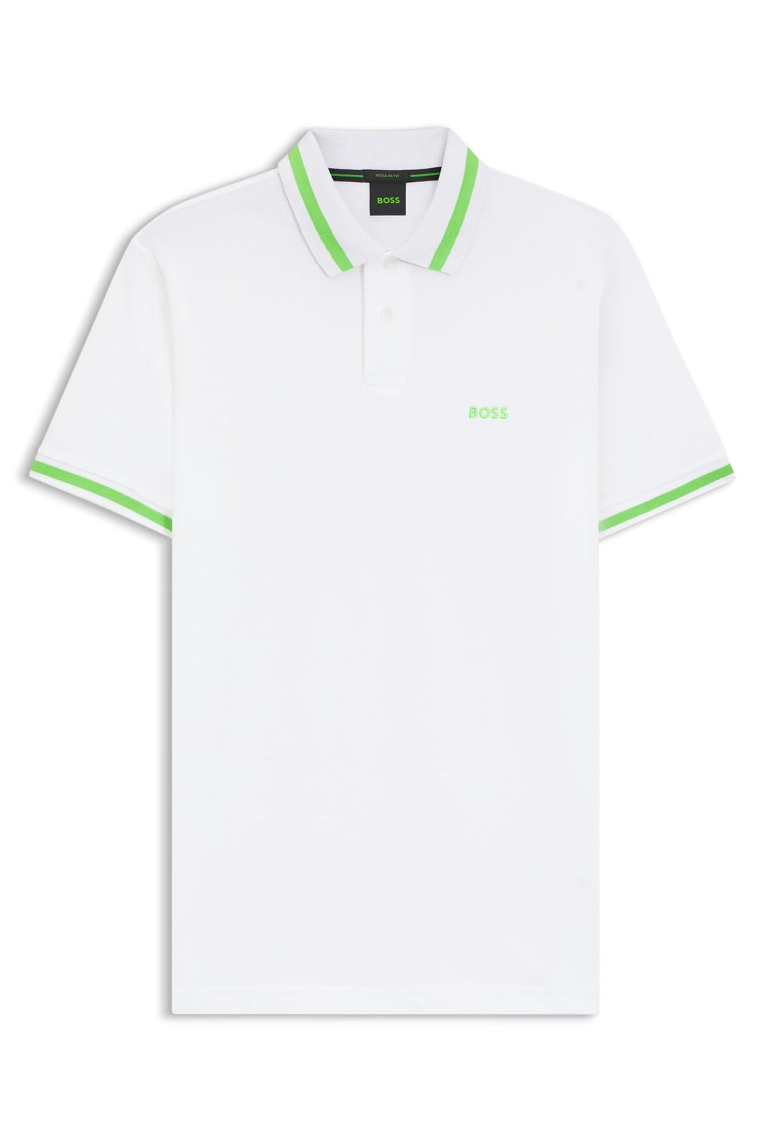 BOSS Herren Pio Polohemd S Weiss 100, S Weiss 100