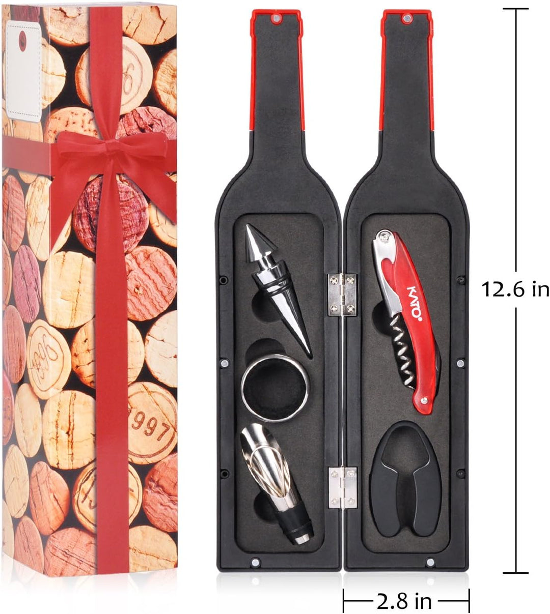 Wine Corkscrew Accessories Set,Wine Bottle Opener Tool Kit with Drink Sticker,The Greatest Party Gif