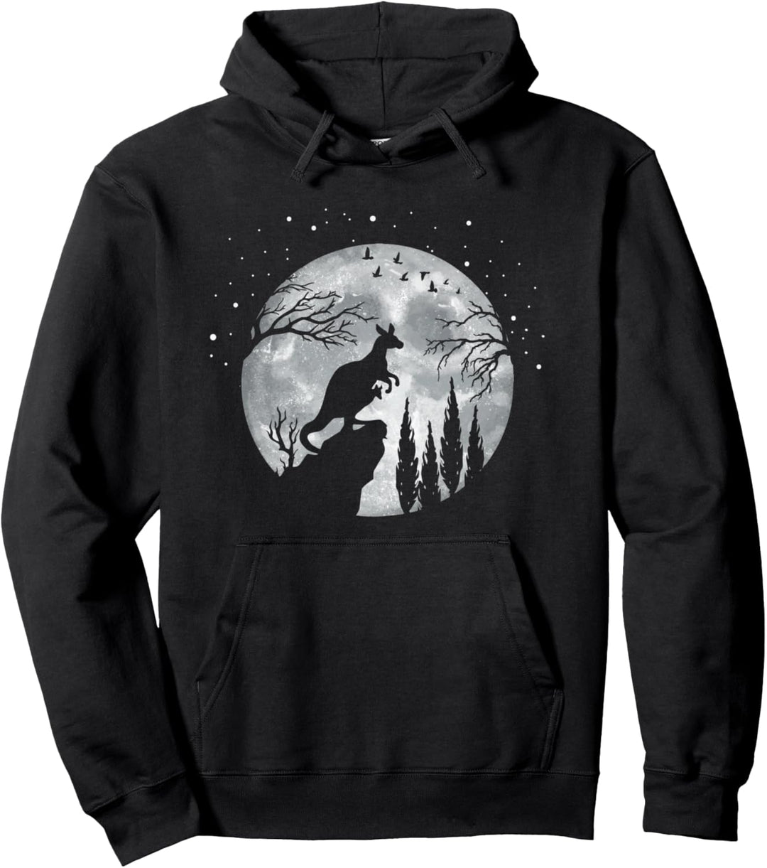 Känguru Australien Outback Beuteltier - Vollmond Känguru Pullover Hoodie