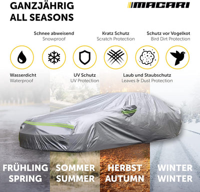 NEU!!Macari Autoabdeckung Auto Abdeckplane Winter Auto Garage Abdeckung Autozelt Autoplane Wetterfes