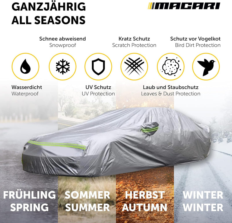 NEU!!Macari Autoabdeckung Auto Abdeckplane Winter Auto Garage Abdeckung Autozelt Autoplane Wetterfes