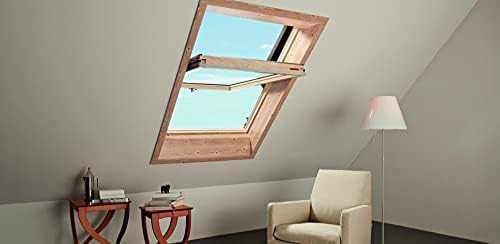 Roto Dachfenster aus Holz mit Eindeckrahmen und Wärmedämmung (114x140)