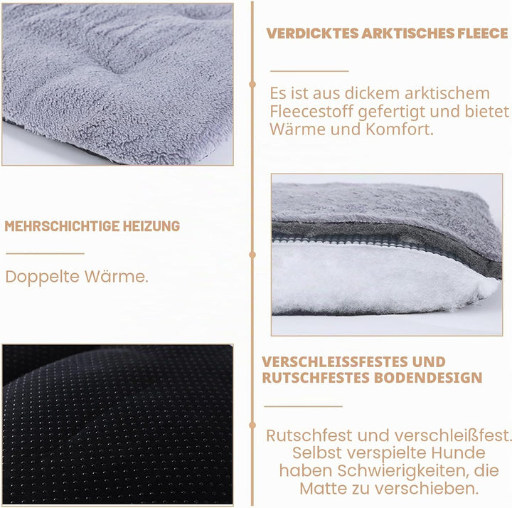 Selbstheizende Katzendecke: 70 x 45cm Selbstheizende Decke Katze, Flauschig und Weich Wärmedecke Kat
