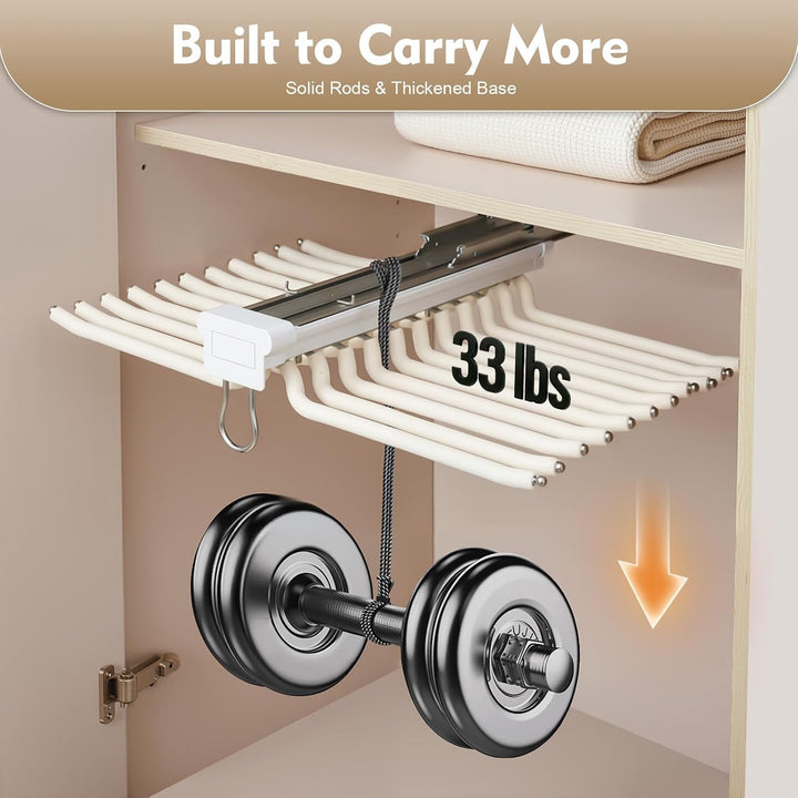 Pull Out Hosen Rack, 22 Arme Hosen Racks Ausziehbarer Kleiderschrank Hanger Stahl Pull Out Hosen Rac