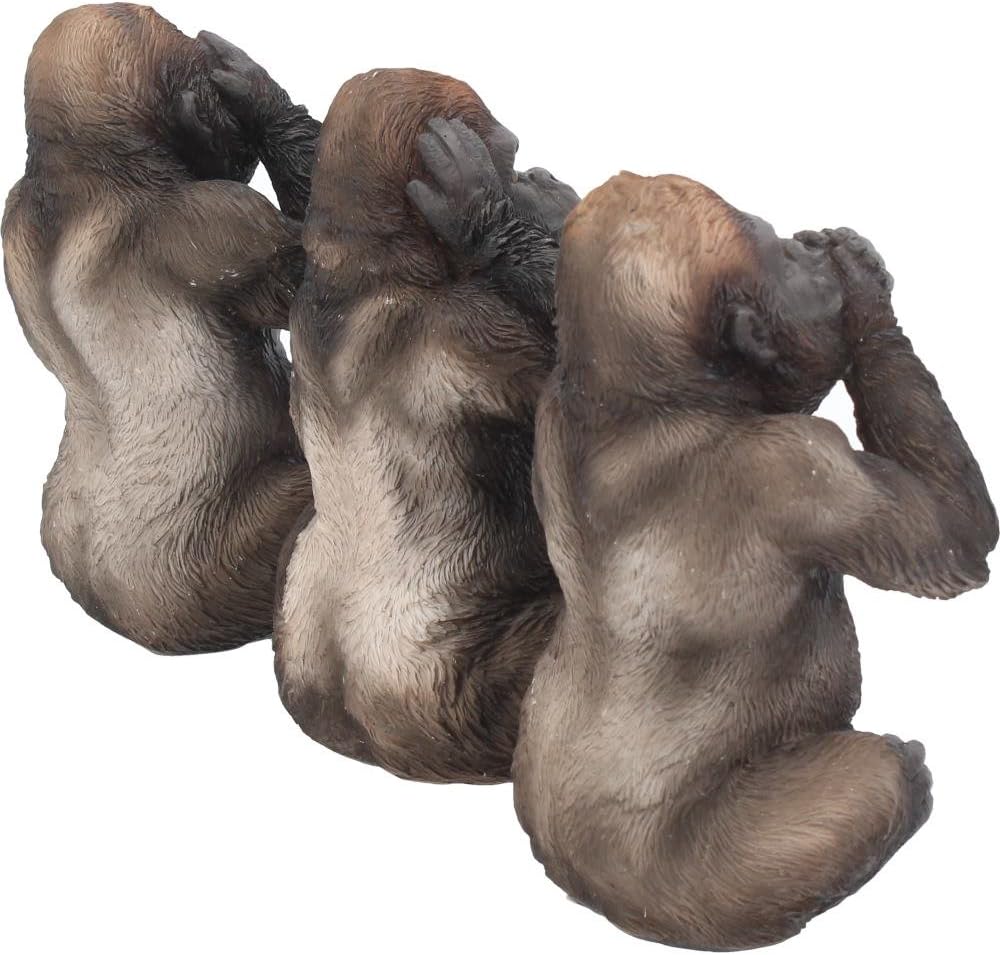 Nemesis Now H3523J7 DREI Weise Gorillas Figur 13,5cm schwarz