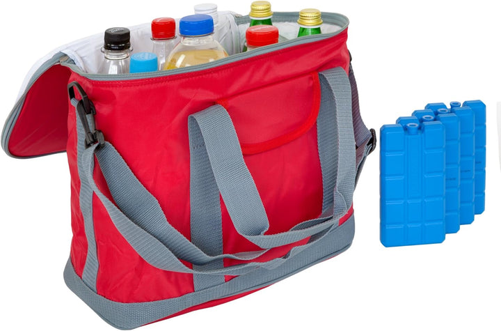 Kühltasche MARBELLA 20 Liter (= 36 Dosen) inkl. 4 Akkus für Picknick, Grillen, Wandern, Ausflüge, Ur