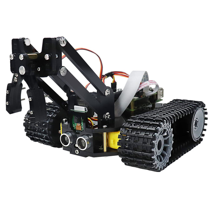 Freenove Tank Robot Kit for Raspberry Pi 4 B 3 B+ B A+, Crawler Chassis, Grab Objects, Ball Tracing,