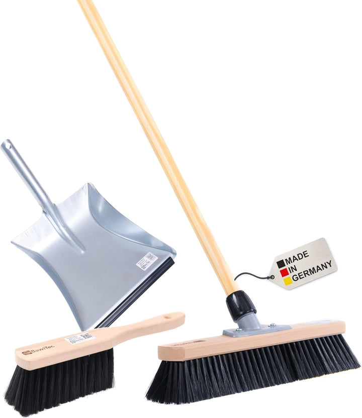 BawiTec XXL Zimmerbesen Set Breite 50cm inkl. Besenstiel Länge 120cm weiche Kunsthaar-Borsten inkl.