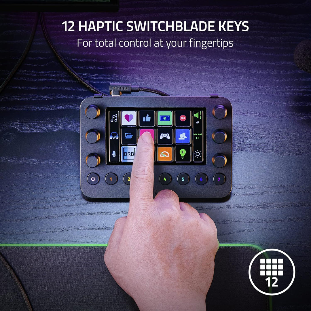 Razer Stream Controller - All-in-One-Deck für Streaming und Content-Erstellung (12 Haptisch Schaltba