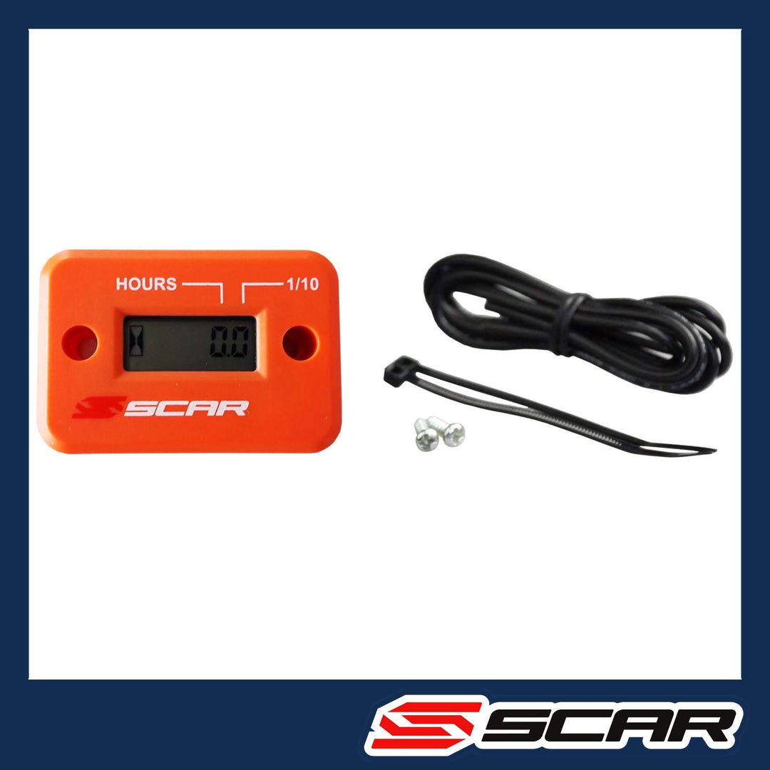 SCAR Betriebsstundenzähler MOTO CROSS ENDURO QUAD MOTO JET SKI SCOOTER - Orange, Orange