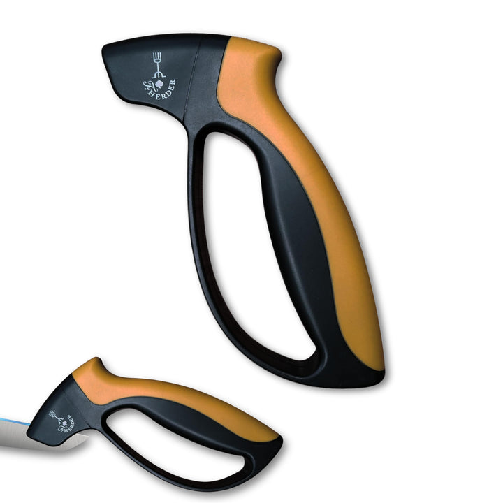 Messerschärfer – Handschärfer, Profi, Messerschleifer, klein, ergonomisch geformt, Fingerschutz, sch
