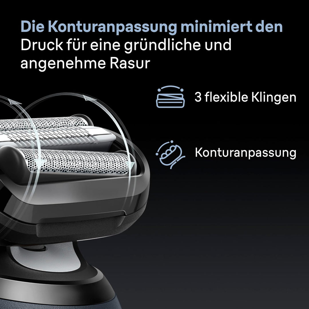 Braun Series 6 Elektrorasierer Herren, Rasierapparat mit 60 Min. Akkulaufzeit, Präzisionstrimmer-Auf