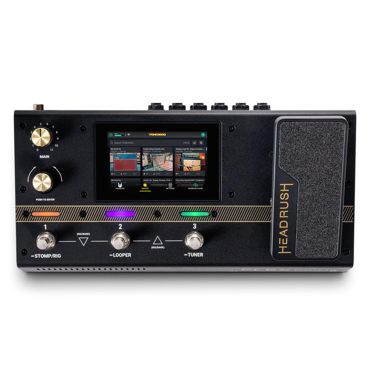 HeadRush Flex Prime Gitarre und Bass Multi-Effekt Pedal und Amp Modeling Prozessor mit Touchscreen,