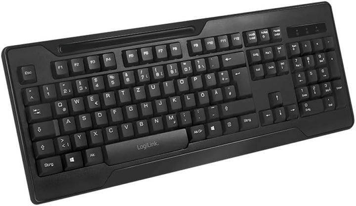 LogiLink ID0194 - Tastatur & Maus Set kabellos (2,4GHz Funk) mit 1000dpi & 104 Tasten, kompakte und
