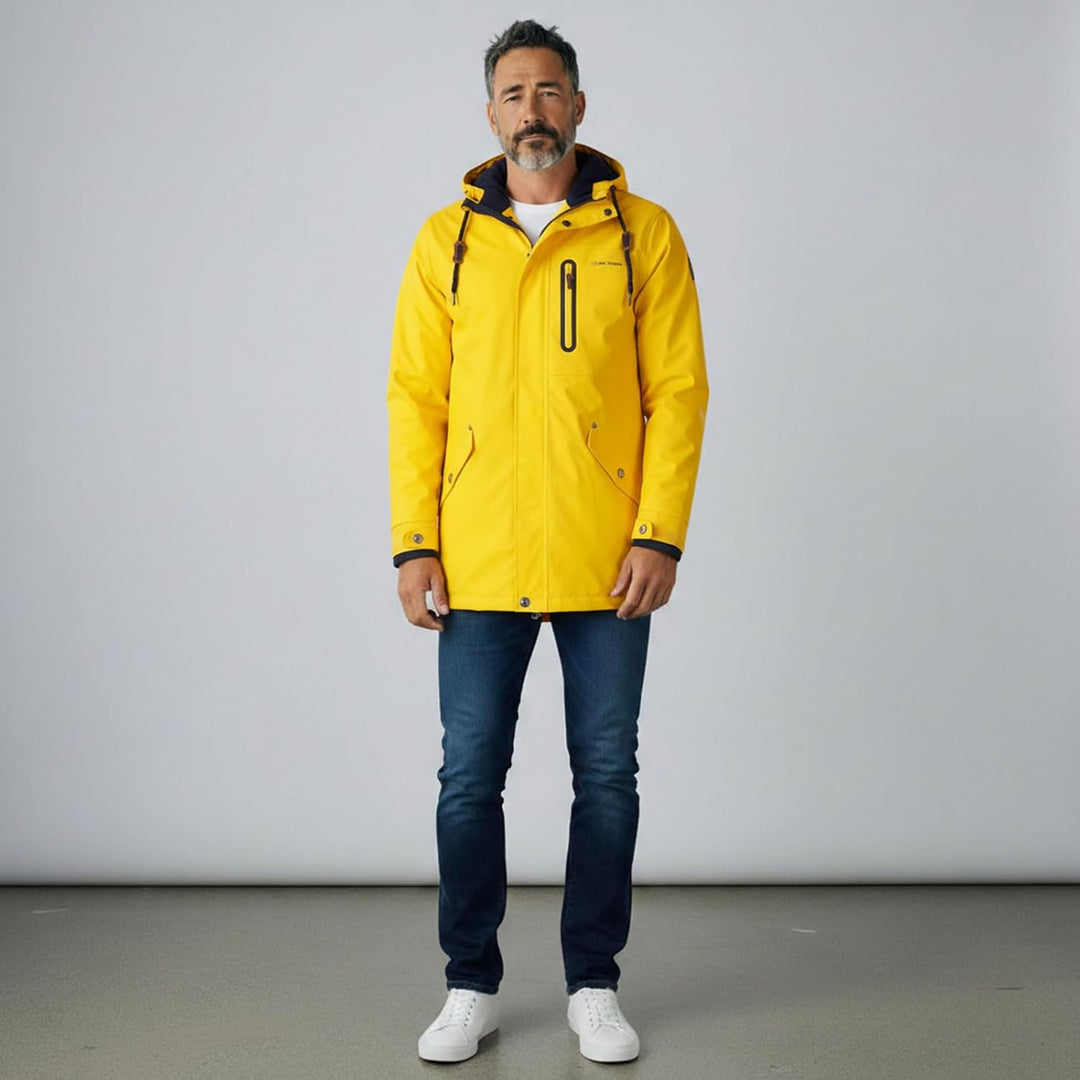 Dry Fashion Herren Regenjacke Bergen - Herrenjacke Regenmantel Männer Jacke Gefüttert Winddicht Wass