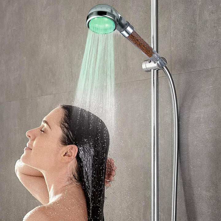 Comely Led Handbrause Duschkopf, LED Handbrause mit Farbwechsel Duschkopf LED Temperatur Gesteuert m