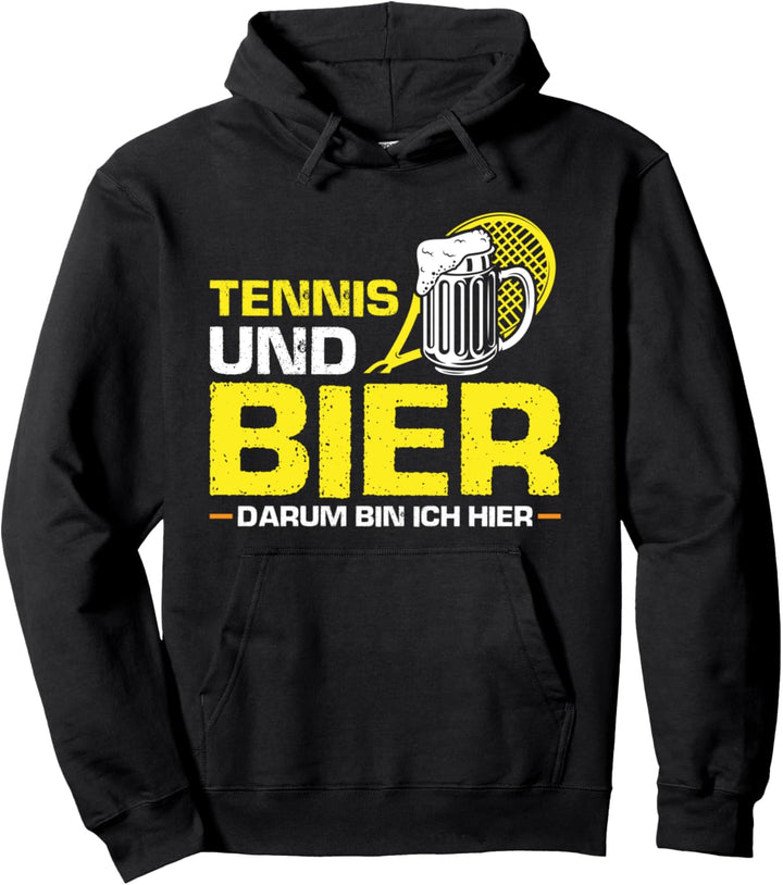 Tennis Tennisspieler Bier Pullover Hoodie