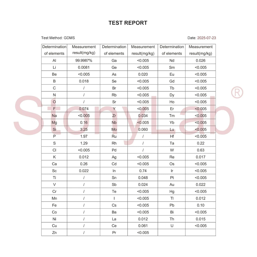 stonylab 5 Stück Aluminium Platten, 99,99% 1 * 10 * 15 mm Aluminium Anode, Flache Metallfolienelektr