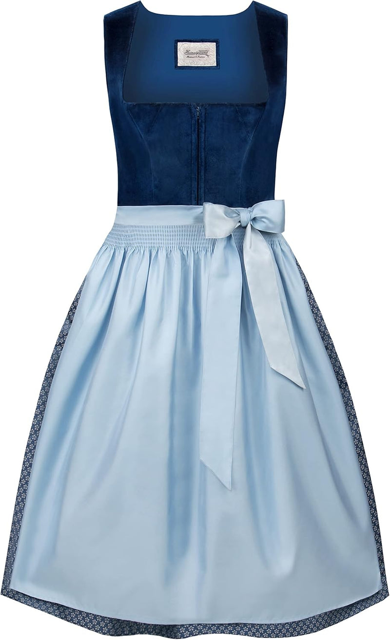 Stockerpoint Damen Dirndl Aida Kleid für besondere Anlässe 40 Blau, 40 Blau