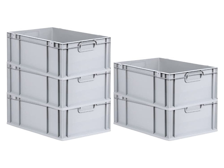 PROREGAL SuperSparSet 5x Eurobox NextGen Grip | HxBxT 22x40x60cm | 44 Liter | Griffe geschlossen | V