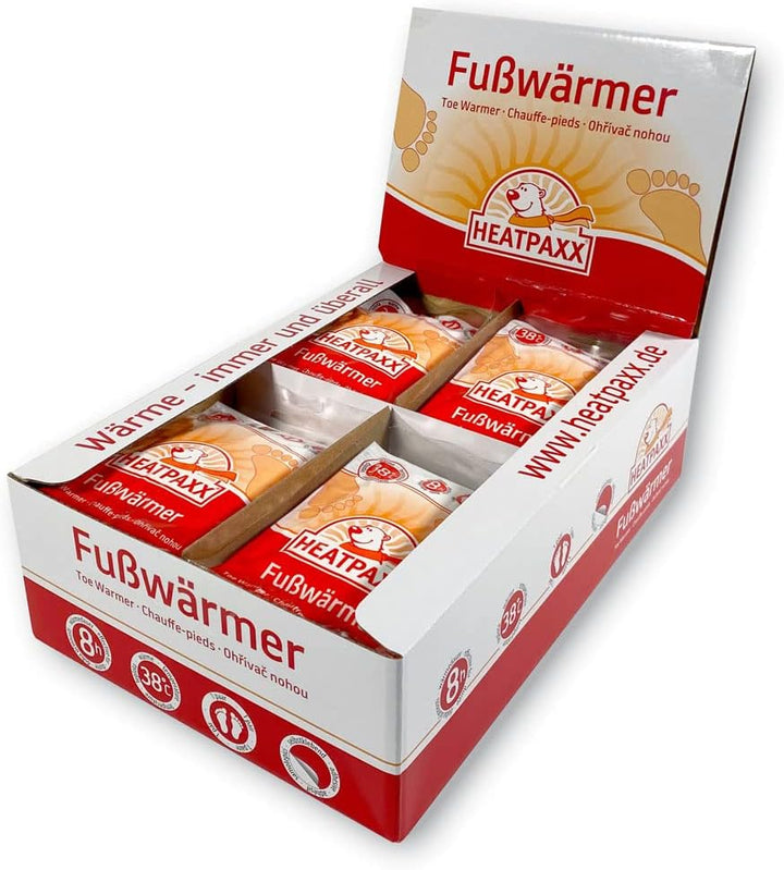 HeatPaxx Fusswärmer | 5, 10, 15, 30 und 40 Paar | EXTRA WARM | Hauchdünne Zehenwärmer, Wärmepads | f