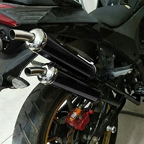 Auspuffschalldämpfer, Edelstahl-Motorrad-Auspuffschalldämpfer 20 mm / 0,8 Zoll Motorrad-Auspuffschal