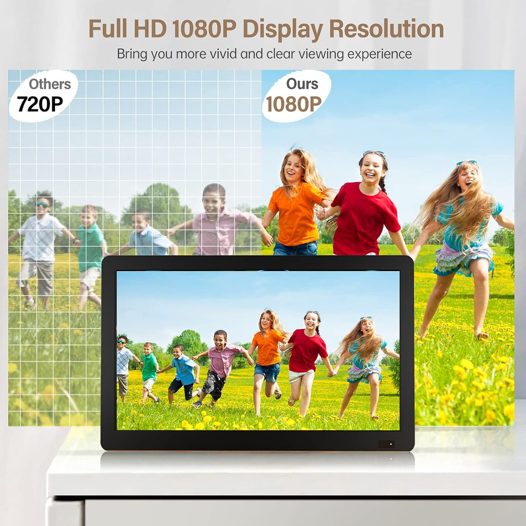 DESOBRY 14.1 Zoll Tragbarer Fernseher mit DVB-T2 HD Antenne & 3000mAh Akku, Full HD HDMI/USB/AV Ans