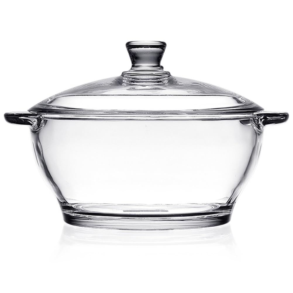 Angoily Glas-Kochtopf Mit Deckel Hitzebeständiger Herdkochtopf Mit Deckel Glas-Simmertopf Für Herdpl