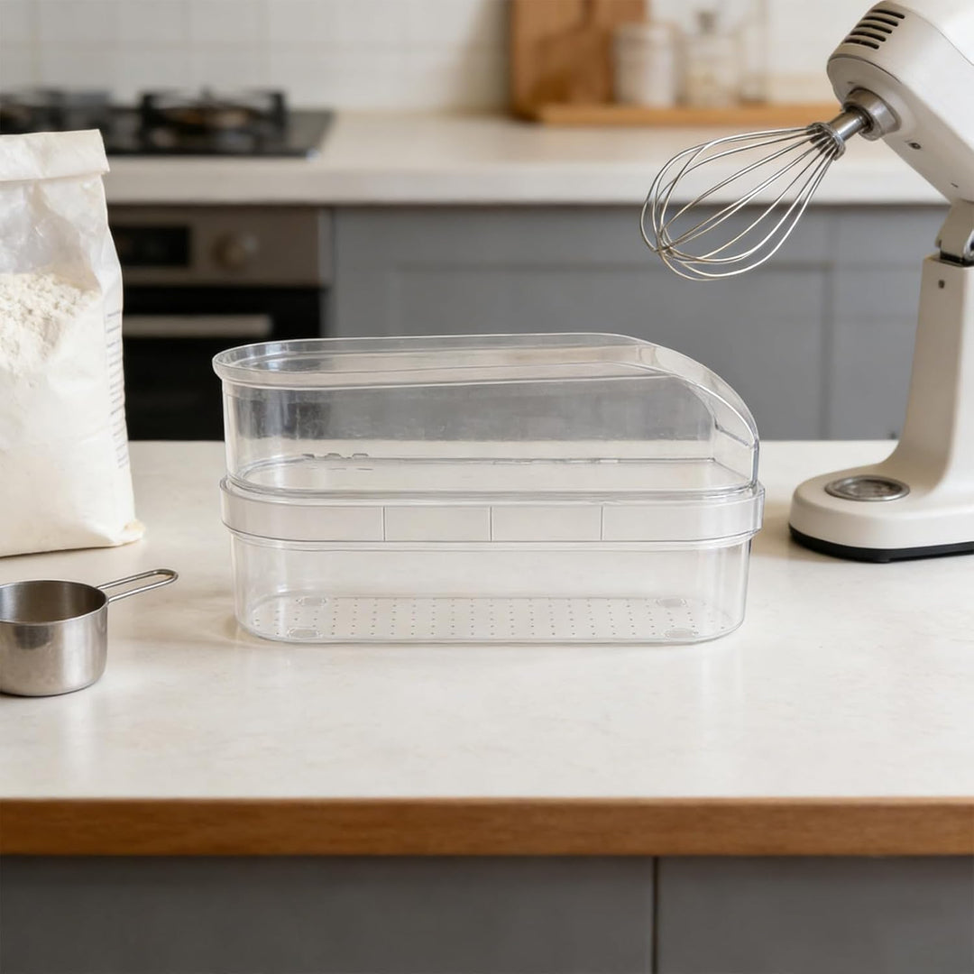 NUOBESTY Aufbewahrungsbox für Handmixer-Aufsätze, verdicktes, transparentes Etui für Küchenutensilie