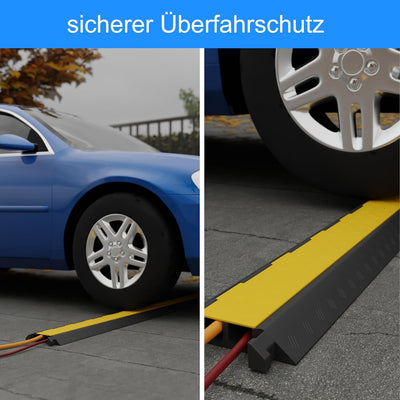 Kabelbrücke 2-Kanal Überfahrschutz Kabelkanal Brücke Rampe Protector Pkw&LKW