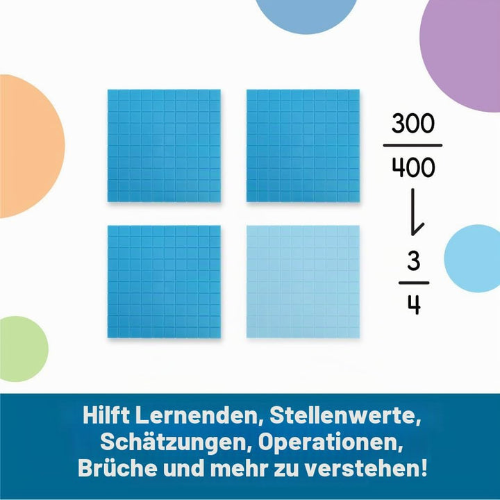 Learning Resources Zehnersystem Anfänger-Set aus genutetem Kunststoff Original, Original