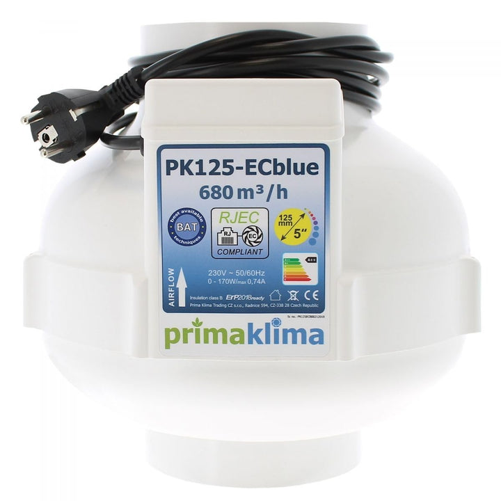 Prima Klima Ventilator Blue 680m³/h 125mm Multispeed RJEC EC
