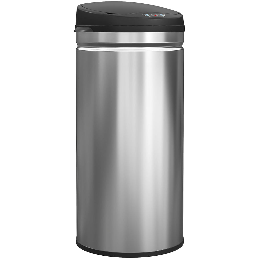 HOMCOM Mülleimer mit Sensor 42L Edelstahl Automatischer Leiser Mülleimer mit Soft-Close-Deckel, Bewe