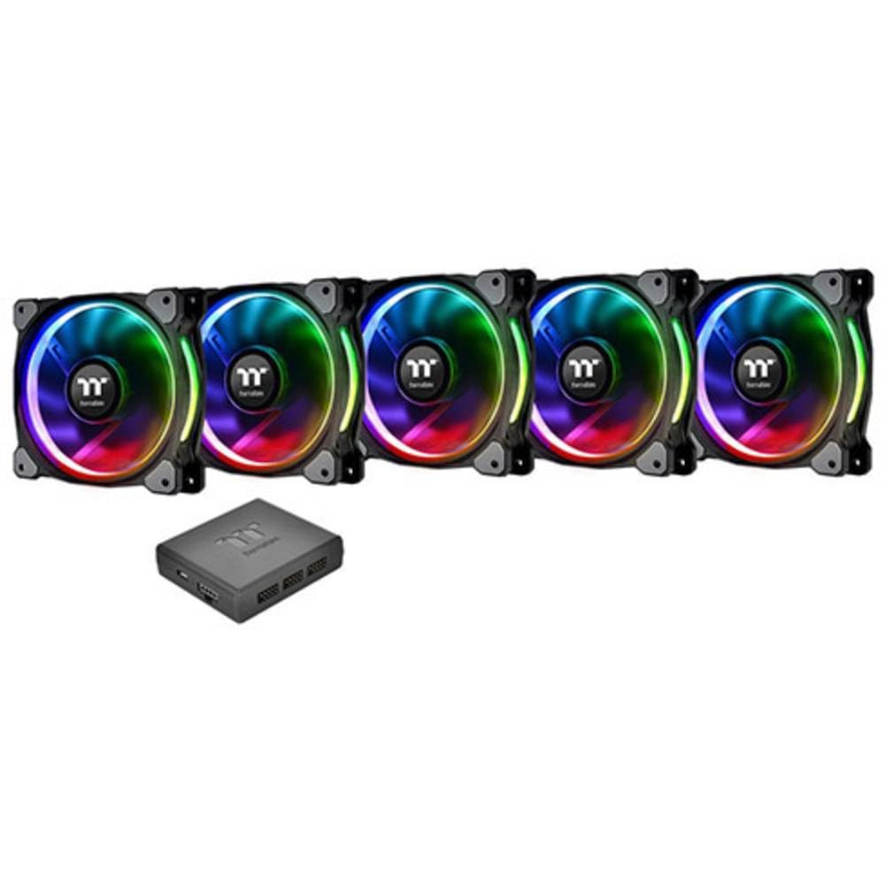 Thermaltake CL-F057-PL14SW-A Riing Plus 14 Gehäuselüfter TT Premium Edition 5 Pack mit Software RGB