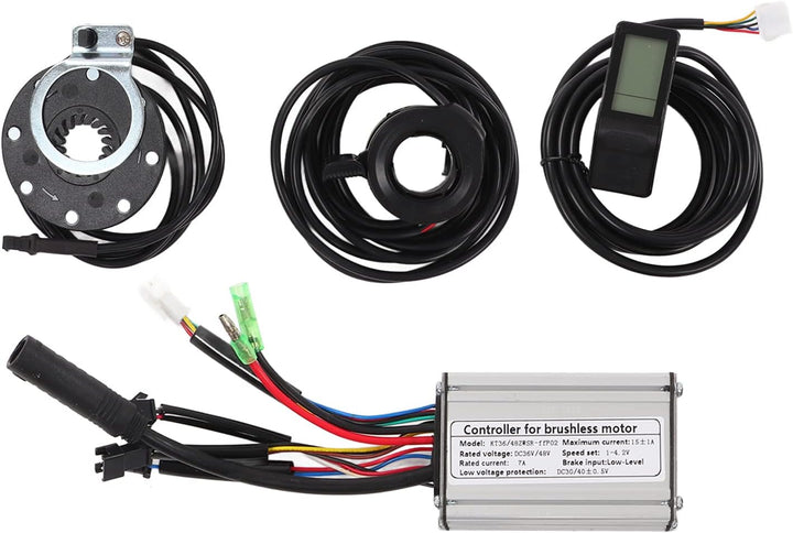 BuyWeek Elektrofahrrad Brushless Motor Controller Kit, 36V/48V 250W E-Bike Bürstenlose Motor 15A Rec